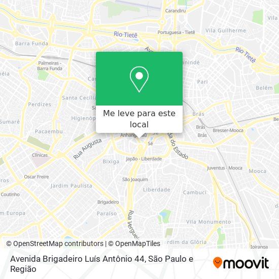 Avenida Brigadeiro Luís Antônio 44 mapa