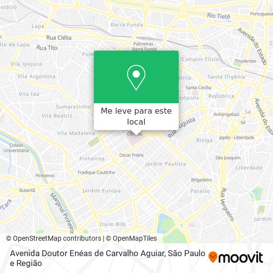 Avenida Doutor Enéas de Carvalho Aguiar mapa