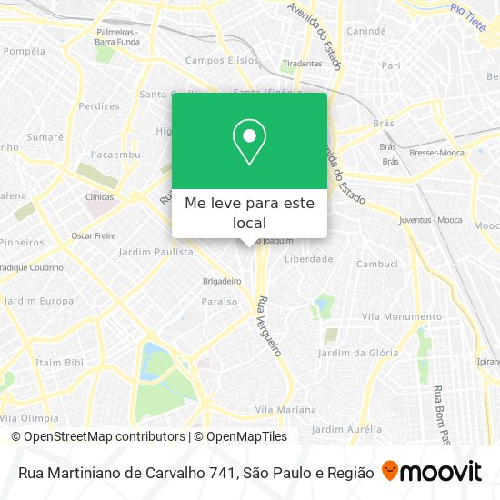 Rua Martiniano de Carvalho 741 mapa