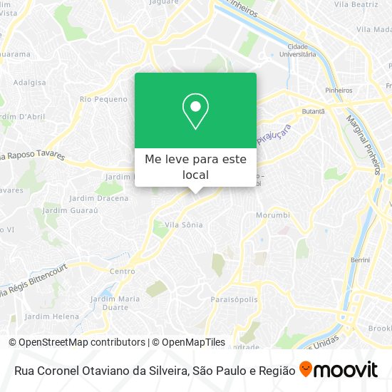 Rua Coronel Otaviano da Silveira mapa