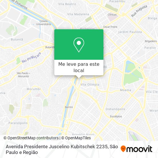 Avenida Presidente Juscelino Kubitschek 2235 mapa