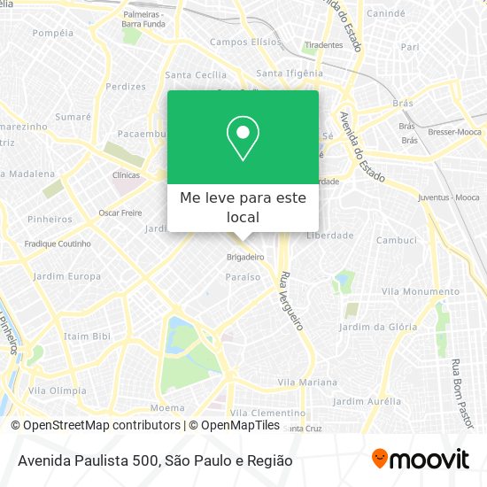 Avenida Paulista 500 mapa