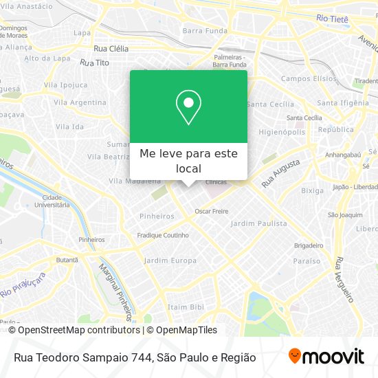 Rua Teodoro Sampaio 744 mapa