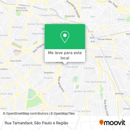 Rua Tamandaré mapa