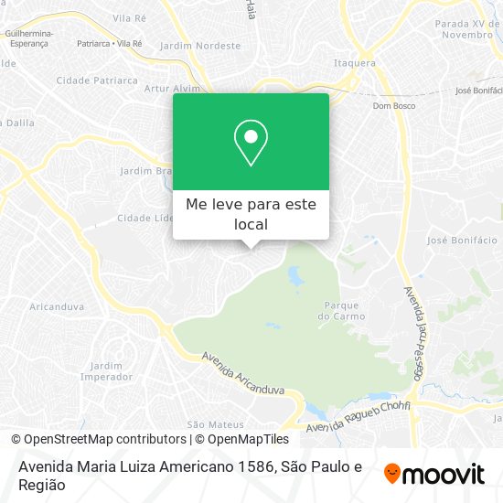 Avenida Maria Luiza Americano 1586 mapa