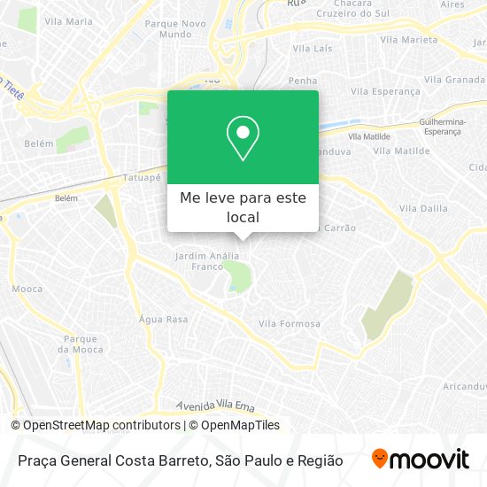 Praça General Costa Barreto mapa