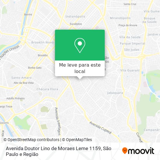 Avenida Doutor Lino de Moraes Leme 1159 mapa