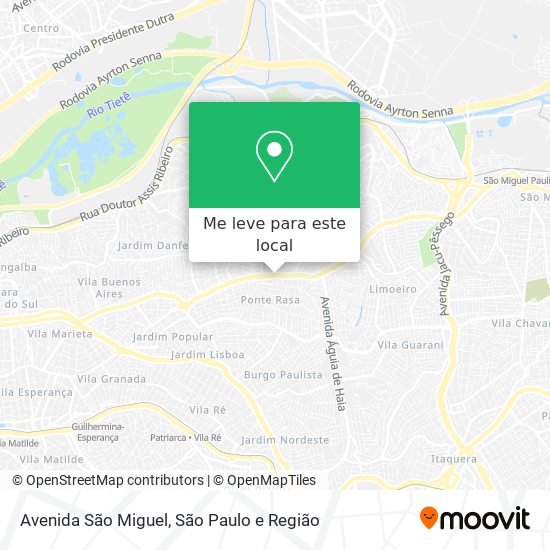 Avenida São Miguel mapa