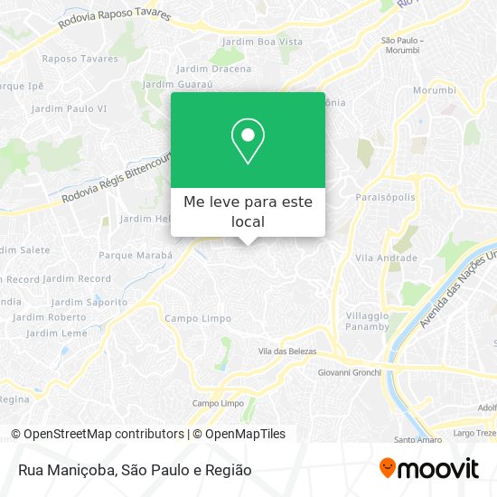Rua Maniçoba mapa
