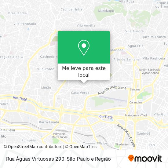 Rua Águas Virtuosas 290 mapa