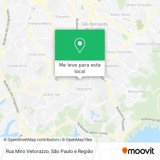 Rua Miro Vetorazzo mapa