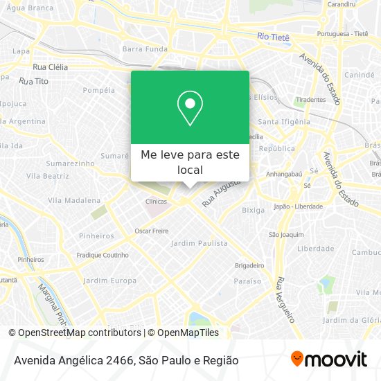 Avenida Angélica 2466 mapa