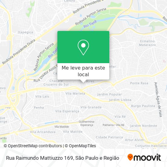 Rua Raimundo Mattiuzzo 169 mapa