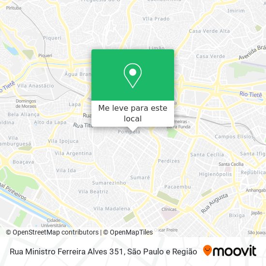 Rua Ministro Ferreira Alves 351 mapa