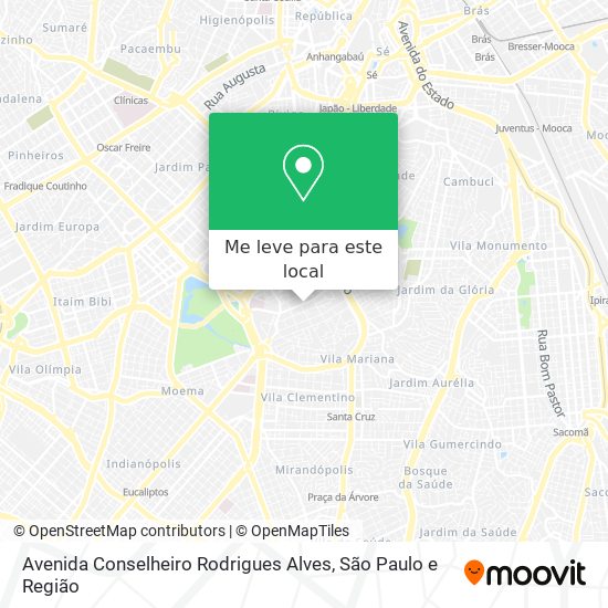 Avenida Conselheiro Rodrigues Alves mapa