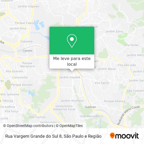 Rua Vargem Grande do Sul 8 mapa