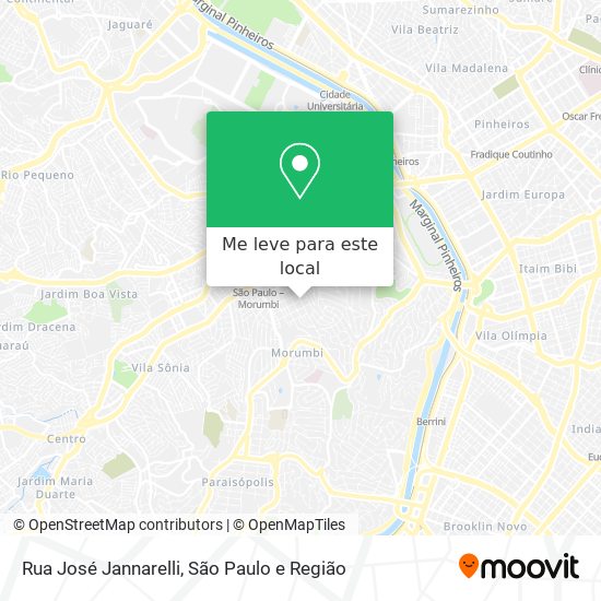 Rua José Jannarelli mapa