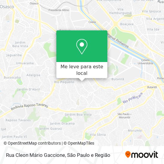 Rua Cleon Mário Gaccione mapa