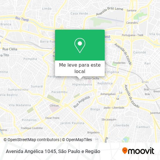 Avenida Angélica 1045 mapa
