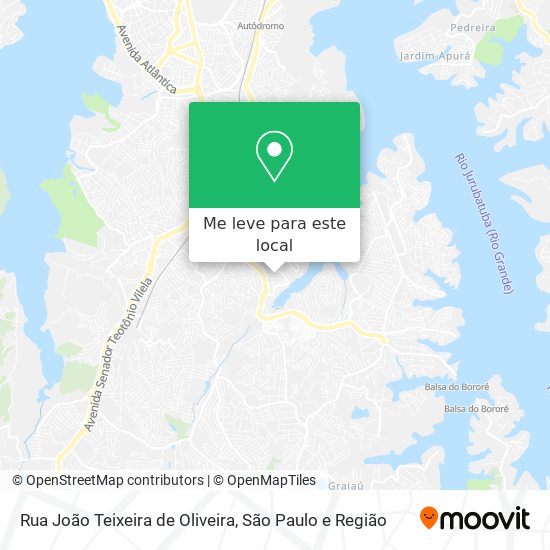 Rua João Teixeira de Oliveira mapa