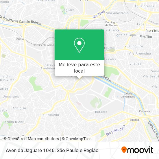 Avenida Jaguaré 1046 mapa
