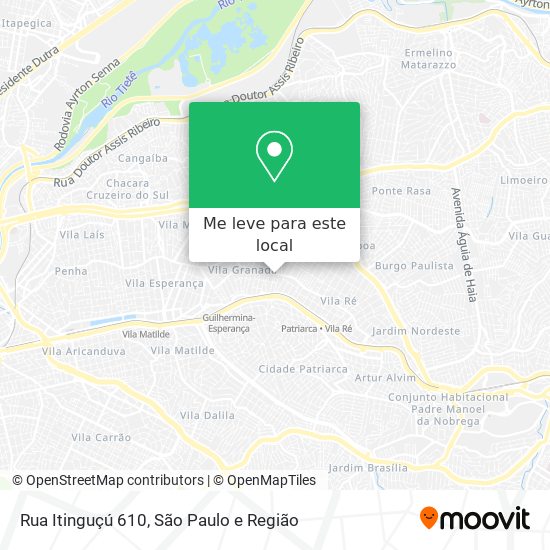 Rua Itinguçú 610 mapa