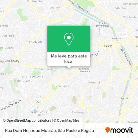Rua Dom Henrique Mourão mapa
