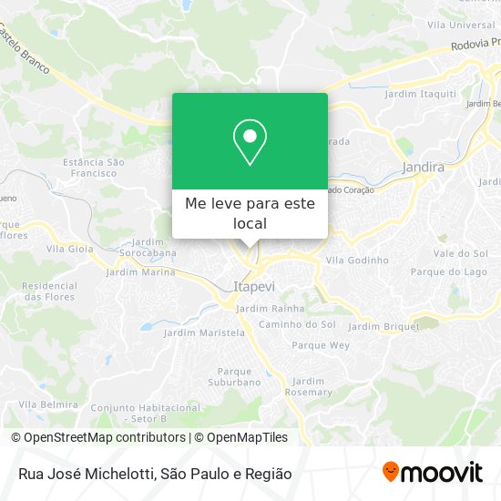 Rua José Michelotti mapa