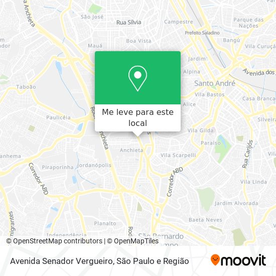 Avenida Senador Vergueiro mapa