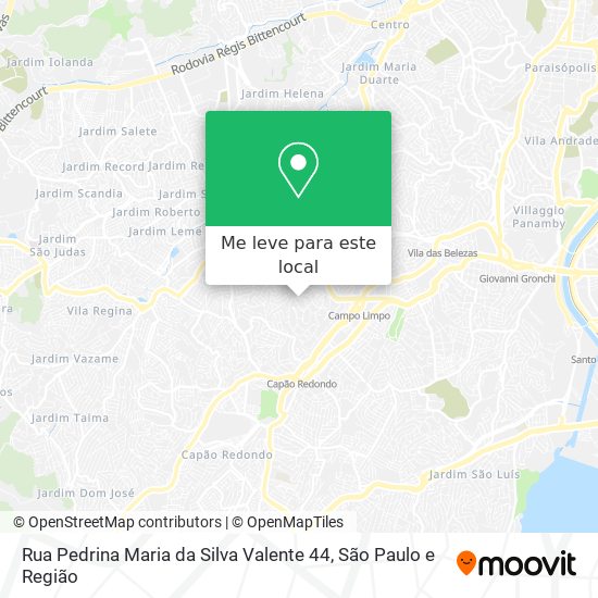 Rua Pedrina Maria da Silva Valente 44 mapa
