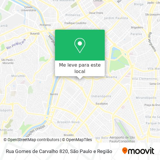 Rua Gomes de Carvalho 820 mapa