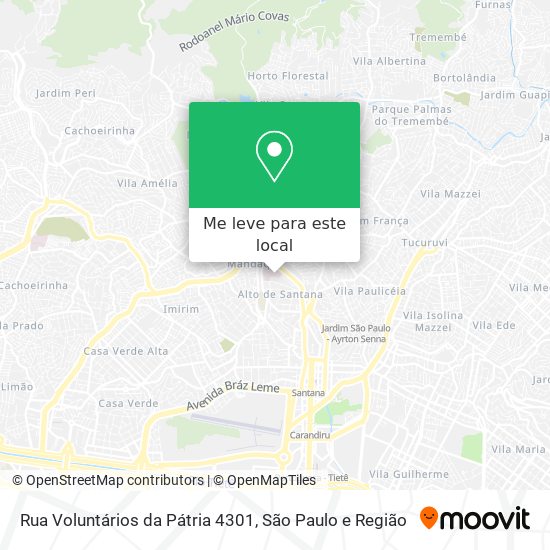 Rua Voluntários da Pátria 4301 mapa