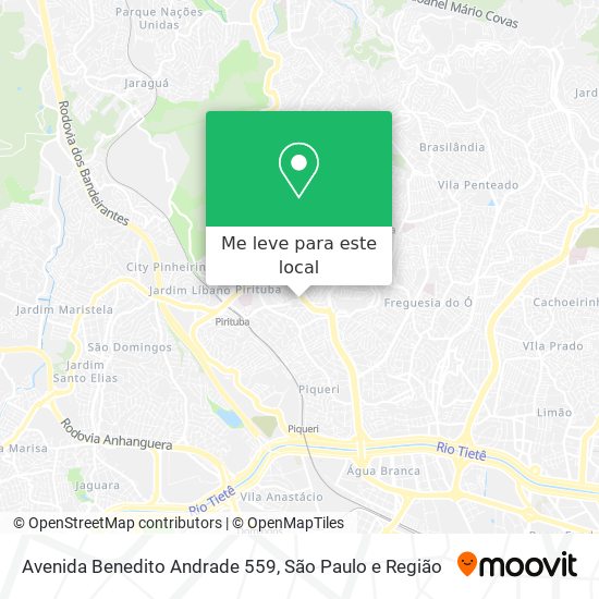 Avenida Benedito Andrade 559 mapa