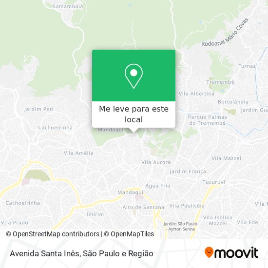 Avenida Santa Inês mapa