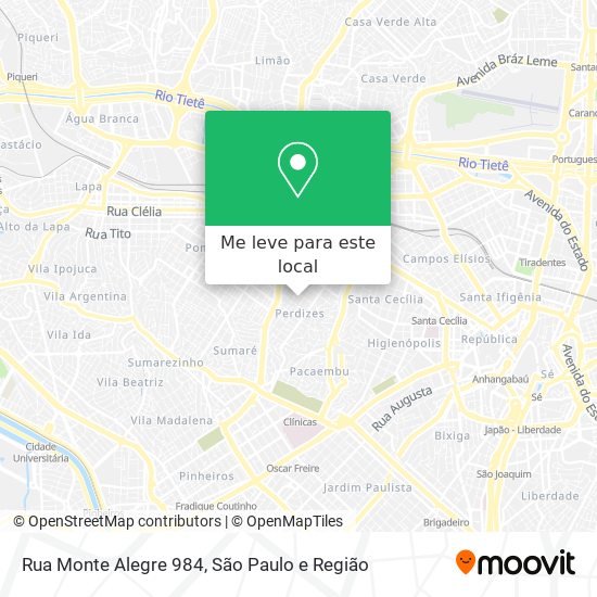 Rua Monte Alegre 984 mapa