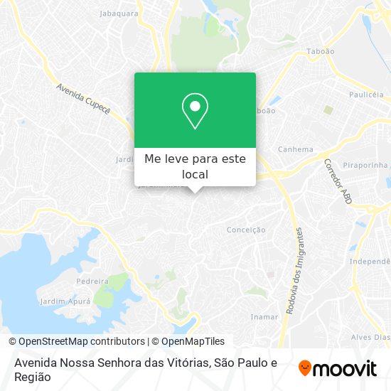 Avenida Nossa Senhora das Vitórias mapa