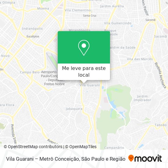 Vila Guarani – Metrô Conceição mapa