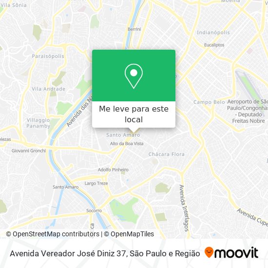 Avenida Vereador José Diniz 37 mapa