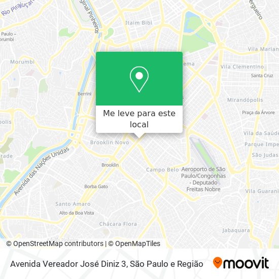 Avenida Vereador José Diniz 3 mapa