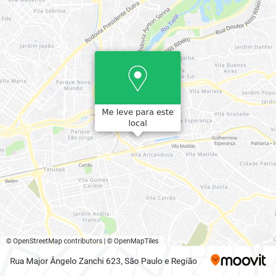 Rua Major Ângelo Zanchi 623 mapa