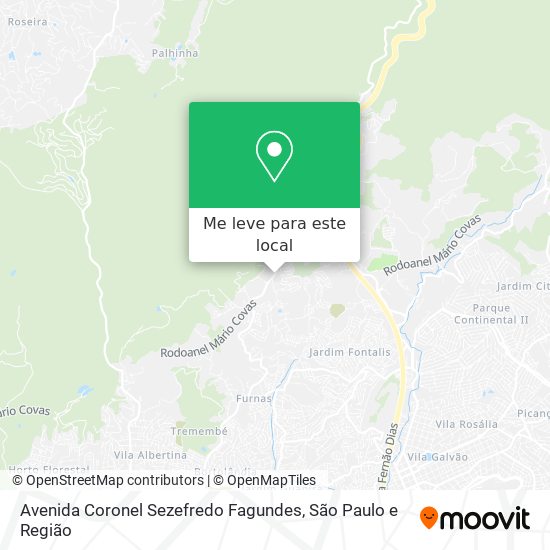 Avenida Coronel Sezefredo Fagundes mapa