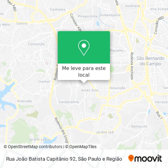 Rua João Batista Capitânio 92 mapa