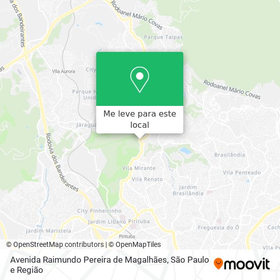 Avenida Raimundo Pereira de Magalhães mapa