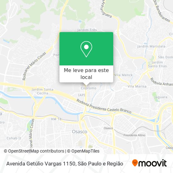 Avenida Getúlio Vargas 1150 mapa