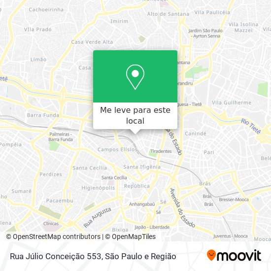 Rua Júlio Conceição 553 mapa
