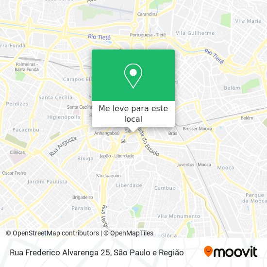Rua Frederico Alvarenga 25 mapa