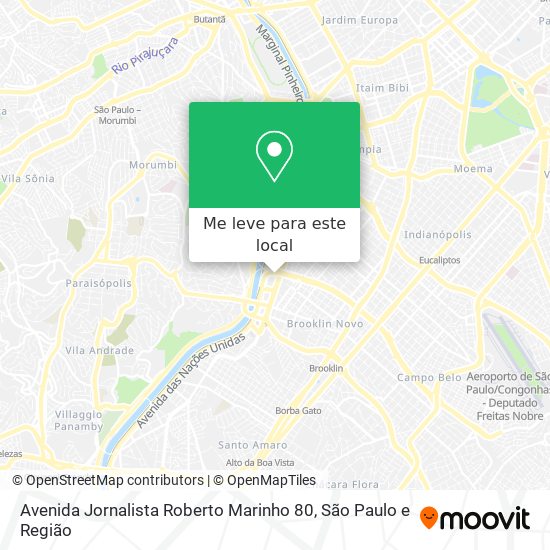 Avenida Jornalista Roberto Marinho 80 mapa