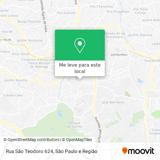 Rua São Teodoro 624 mapa