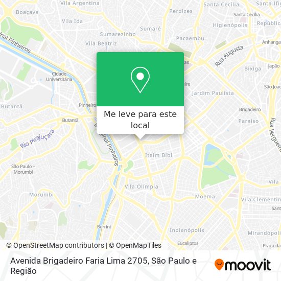 Avenida Brigadeiro Faria Lima 2705 mapa
