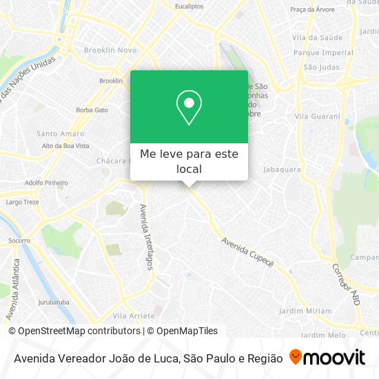 Avenida Vereador João de Luca mapa